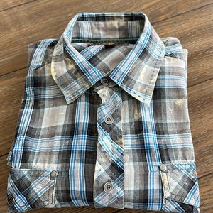 Blue Pronto Uomo men’s‎ button down shirt